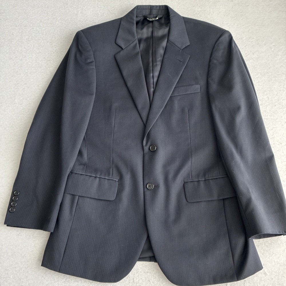 Jos. A Bank Men's Navy Blue Pinstripe Wool Blazer 38S Sport Coat Suit Jacket
